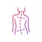 Uneven hips and shoulders gradient linear vector icon