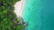 unexplored tropical island beach paradise. Amazing aerial top view flight drone