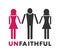 Unfaithful man icon