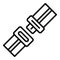 Unfastened seat belt icon, outline style