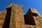 The unfinished facade wall with sky of the ancient Brihadisvara Temple in Gangaikonda Cholapuram, india.