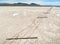 Unfinished fence on the playa