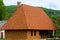 Unfinished house with a tiled roof