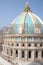 Unfinished interior of Indian temple of Vedic Planetarium under construction