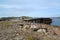 The unfinished mooring on the bank of the Barents Sea