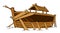 Unfinished Noah`s Ark. Vector drawing