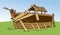 Unfinished Noah`s Ark. Vector drawing