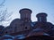 Unfinished Orthodox Church after snowfall