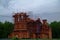 The unfinished Orthodox Church among the trees