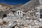 Unfinished Stone Building in high altitude Village in Nepal
