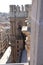 Unfinished Tower of the Cathedral of Malaga and Gibralfaro hill in Andalusia, Spain