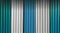 Unfocused metallic stripes abstract surface white and aquamarine color simple background