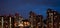 Unfocused night cityscape banner