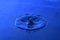 Unfocused picture blue water drop waves background