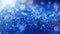 Unfocused Sapphire Glitter Bokeh Background with Royal Blue Sparkle and Crystal Droplets AI Generated