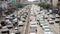 Unfocused view on traffic jams in Bangkok