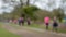 Unfocussed group of runners