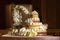 Unfrosted naked wedding cake