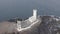 Ungraded Aerial view of Praia Dona De Maria Pia lighthouse in Santiago - Capital of Cape Verde Islands - Cabo Verde