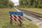 Unguarded railroad crossing