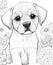 An Unhappy Dog Coloring Page for dog lovers