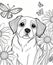 An Unhappy Dog Coloring Page for dog lovers