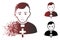 Unhappy Dust Pixel Halftone Catholic Priest Icon