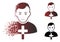 Unhappy Fractured Pixel Halftone Orthodox Priest Icon