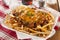 Unhealthy Messy Chili Cheese Fries