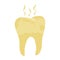 Unhealthy Tooth. Yellow rotten teeth