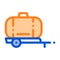 Uniaxial Trailer Vehicle Vector Thin Line Icon