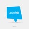 UNICEF flag bubble chat icon
