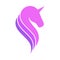 Unicorn beauty vector logo icon