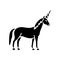 Unicorn black glyph icon