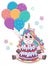 Unicorn with cake and balloons theme 1