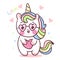 Unicorn cartoon, Cute pony vector girly doodles Valentines day Kawaii animal Illustration of pretty character