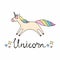 Unicorn. Colorful vector illustration for design