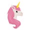 Unicorn cute vector animal character illustration fantasy magic design rainbow horse beautiful fairytale background.