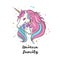 Unicorn family. Love. Magic. Dream