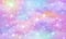 Unicorn fantasy background. Rainbow sky with glittering stars. Abstract galaxy, mermaid princess marble vector magic