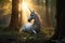 Unicorn in the forest