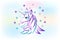 Unicorn horse beauty fantasy logo design