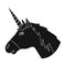 Unicorn icon in black style on white background. Scotland country symbol stock vector illustration.