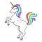 Unicorn icon, cute horse for fantasy design