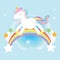 Unicorn illustration birthday invitation card mini pony cartoon design art