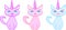 Unicorn Kitten Cats Pastel Colors Cute Vector