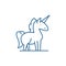 Unicorn line icon concept. Unicorn flat  vector symbol, sign, outline illustration.