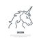 Unicorn line icon. Magic animal symbol.