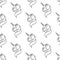 Unicorn. Line. Pattern. Seamless vector illustration. Line. Flat