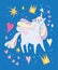 Unicorn magic fantasy cartoon dream animal adorable hearts crowns